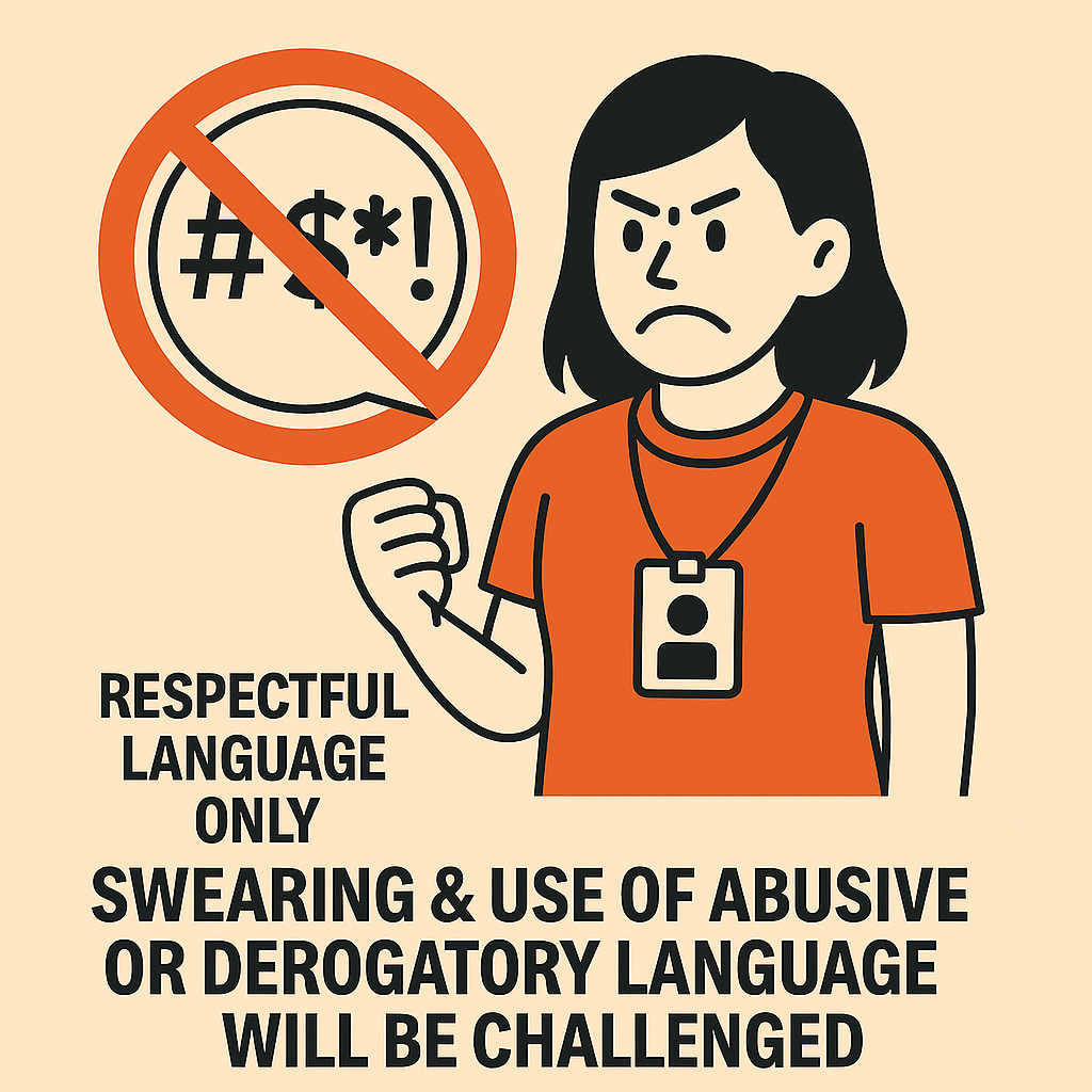 No swearing